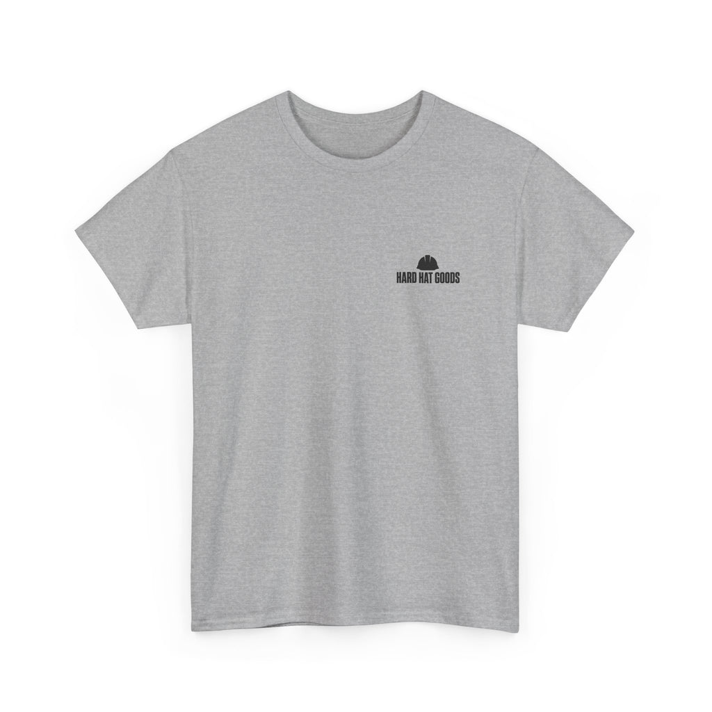 Sport grey heavy cotton work t-shirt with Hard Hat Goods logo