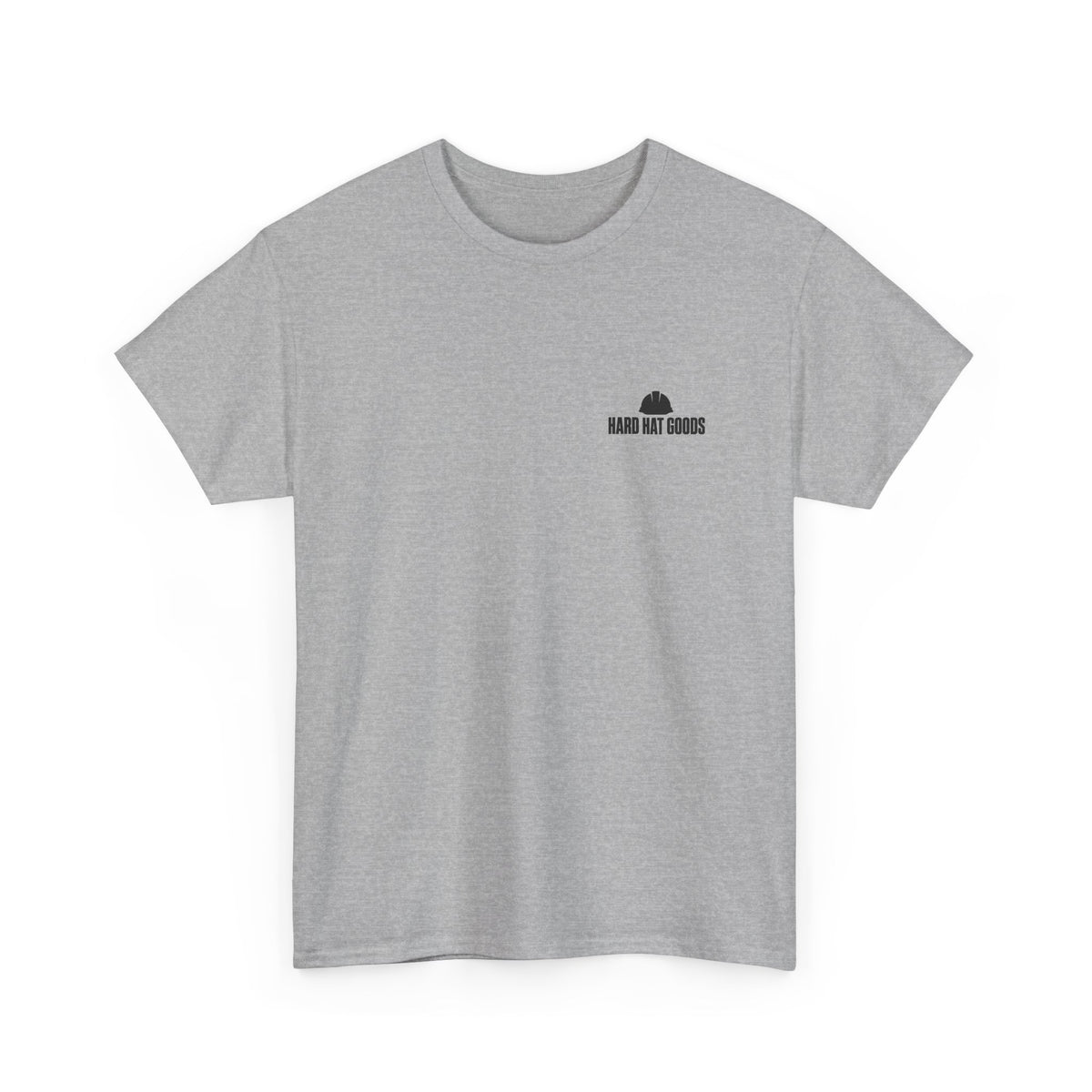 Sport grey heavy cotton work t-shirt with Hard Hat Goods logo