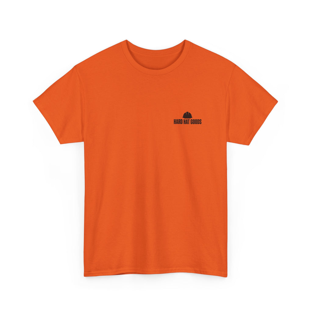 Three Hard Hat Goods trade t-shirts for a work crew
