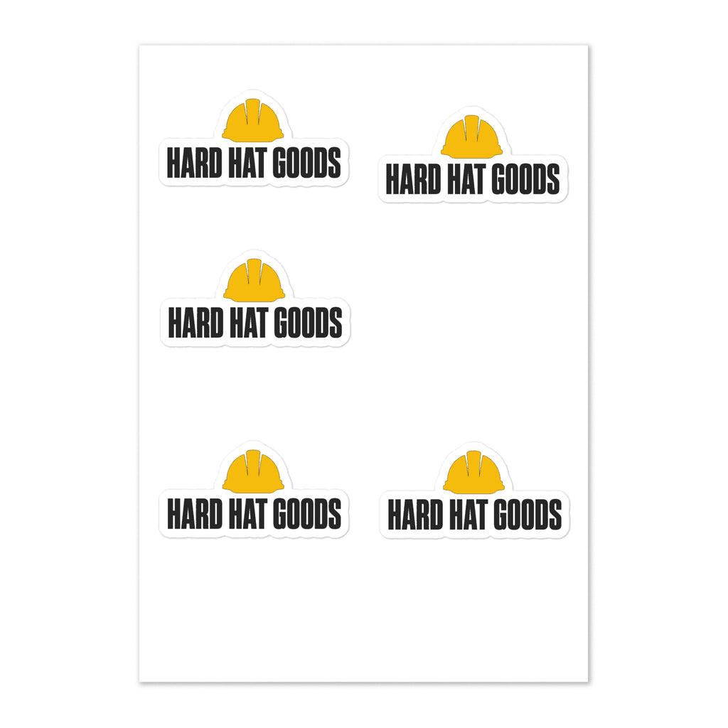 Sheet of five Hard Hat Goods hard hat stickers