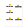 Sheet of five Hard Hat Goods hard hat stickers